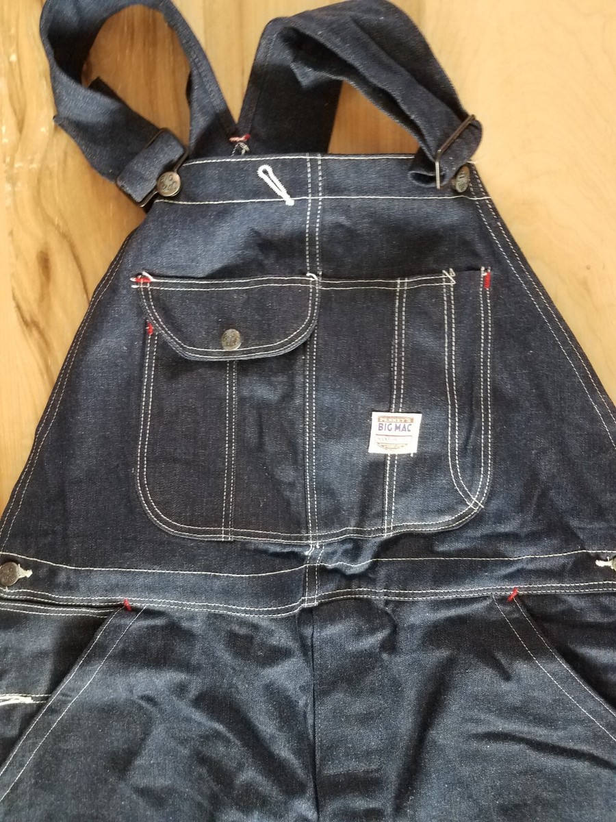 VINTAGE RARE NOS NWT BIG MAC SANFORIZED DENIM OVERALLS VINTAGE RARE NOS NWT BIG MAC SANFORIZED DENIM OVERALLS