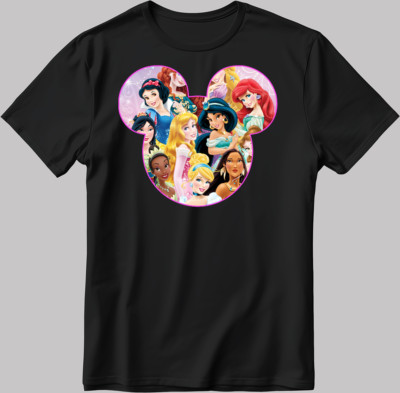 Mickey Mouse Disney Silhouette, kurzärmlig mit B Männer/Frauen T-Shirt K1061