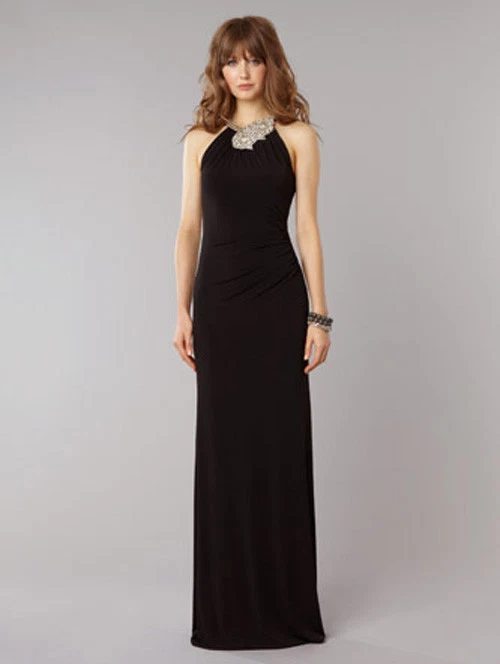 David meister embellished 2025 high low gown