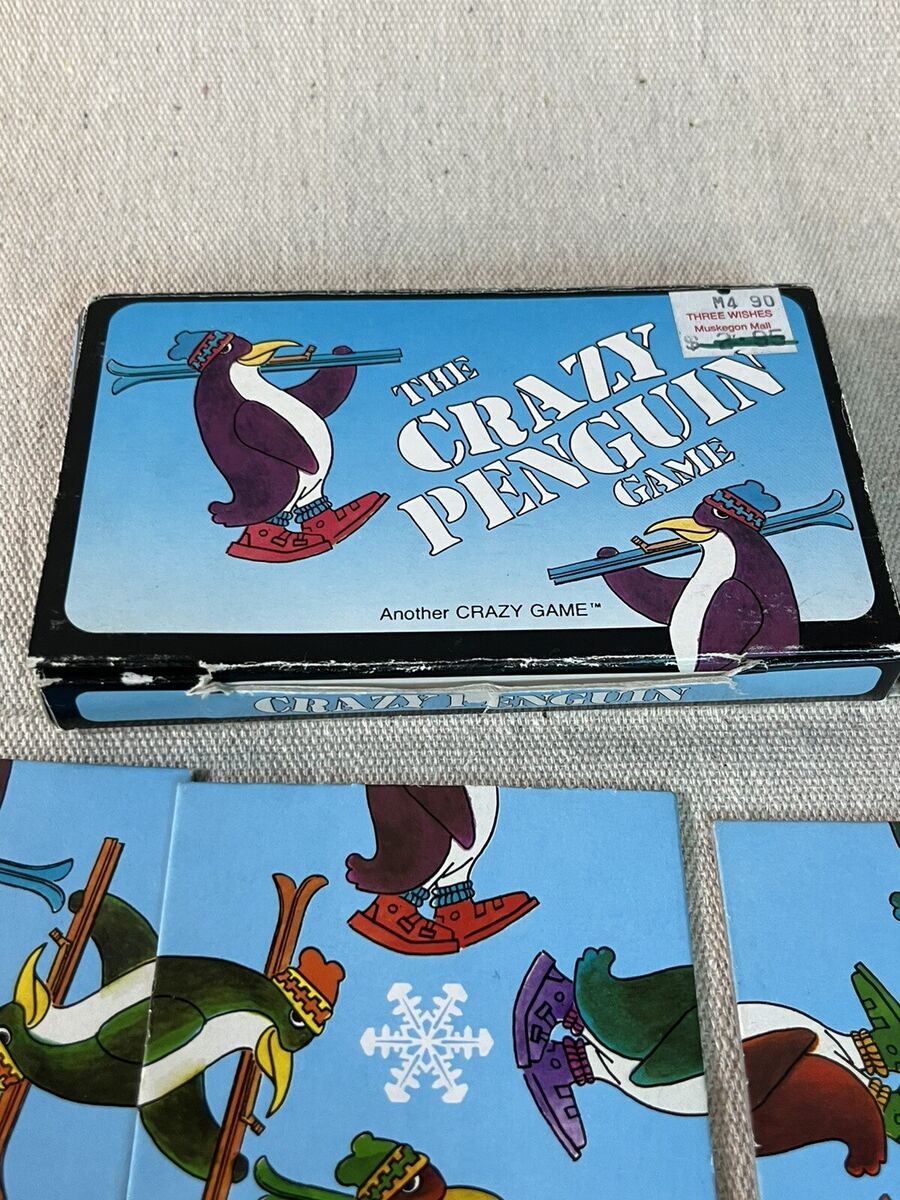 Vintage The Crazy Game Lot 2 Penguin and Hockey Puzzle Games Price Stern  Sloan