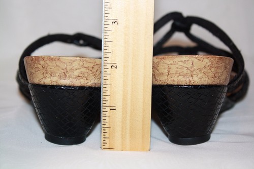 ROCKET DOG BLACK STRAPPY SLIP ON WEDGE HEEL SLIDES SANDALS WOMENS SZ 6 M - Picture 8 of 9