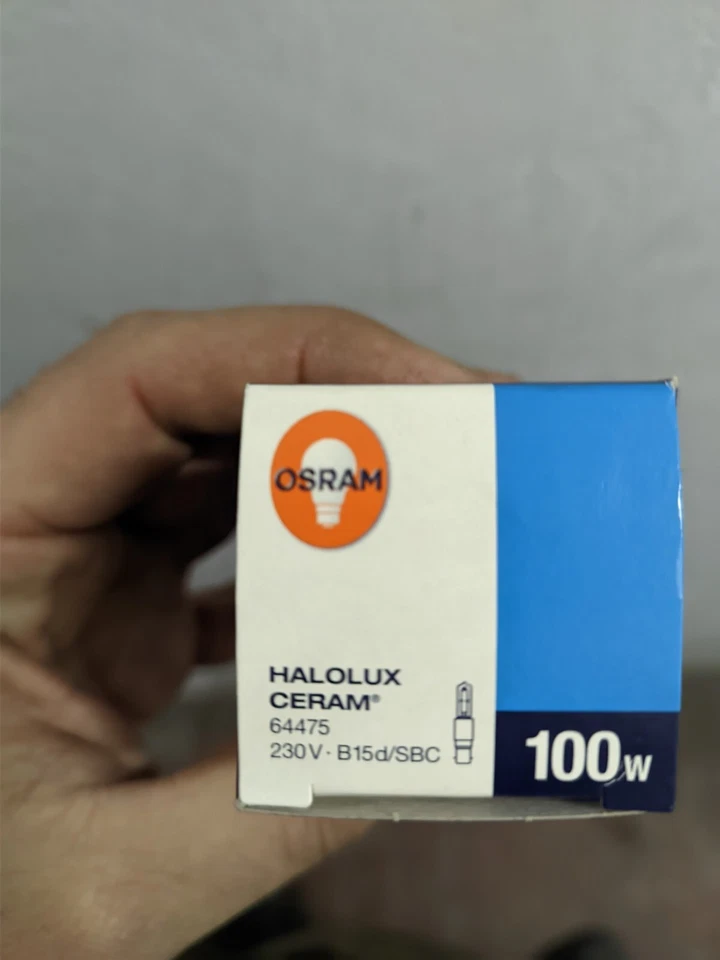 OSRAM Halolux Ceram Lampada Alogena B15d 100W 230V Chiaro 64475 - Immagine 2 di 4