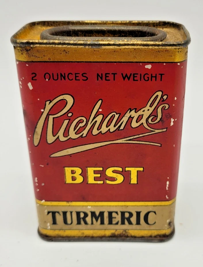 Vintage Richard’s MFG Co Spice Tin - Tumeric-Portland Oregon Advertising 2oz - Image 4 of 4