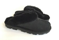 UGG COQUETTE BLACK SHEARLING MOCASSIN SLIPPERS US 9 / EU 40 / UK 7.5