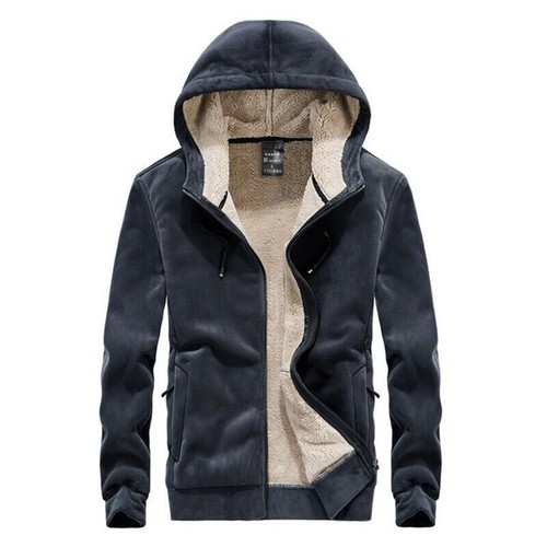 Men Fleece Lined Coat Jacket Outerwear 