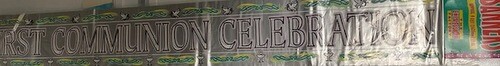 9 FOOT long first communion banner can split into 3 x 3 foot reduced clearance - Picture 1 of 1