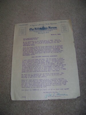 1926 The Fellowship Forum Washington DC George Fleming Moore James S. Vance