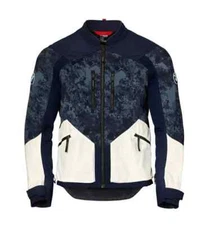 BMW Motorrad GS Rallye White Navy Camo Design Motorcycle Racing Air Jacket