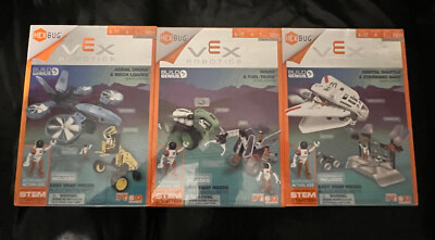 Triple HEXBUG VEX ROBOTICS Space Packs mit je 2 Astronauten & Raumstation.