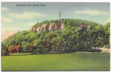 EAST ROCK, NEW HAVEN CONNECTICUT VINTAGE LINEN POSTCARD 1H67 UNPOSTED