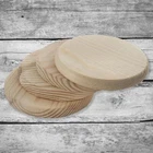 Round Thick Plain Pine Unpainted Wooden Circles / 10cm Coasters / Shapes