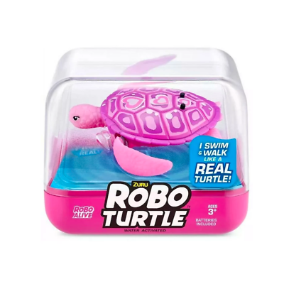 #ad Zuru Robo Alive Robo Turtle Robotic Swimming Turtle Pink NEW $9.26