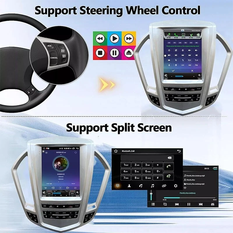 Reproductor multimedia de radio de coche Android 13 GPS navegación Carplay para Cadillac SRX 2009-12 Foto 4 de 4