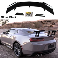 GLOSS BLACK SPOILER FOR 2016-2024 CHEVY CAMARO ZL1 1LE STYLE LT RS SS TRUNK WING