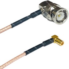 RG316 BNC MALE ANGLE to SMB MALE ANGLE RF Cable Rapid-SHIP LOT