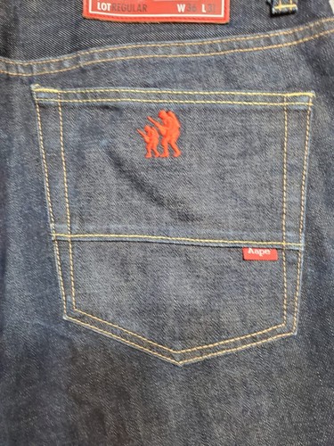 AAPE By A BATHING APE Herren Denim Jeans Größe XL W 36 x L 31 Blau Selvedge - Bild 16 von 22