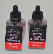 2 BATH & BODY WORKS COTTON CANDY CHAMPAGNE WALLFLOWER FRAGRANCE REFILL BULB PLUG
