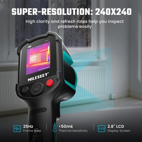 MiLESEEY Infrared Thermal Imager Temperature Imaging Camera IR Resolution 16G SD - Picture 2 of 6