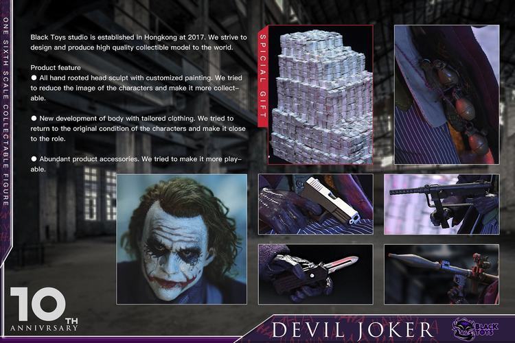 スケールモデル 新作 Black Toys 1/6 Devil Joker 10th Anniver PVC BT101 BT102 その他