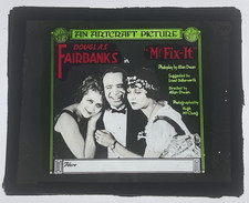 MR. FIX-IT (1918) DOUGLAS FAIRBANKS. Movie Glass Slide. Paramount. VG COND.