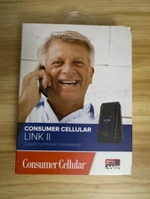 Consumer Cellular, Link II, 8 GB, Black - Flip phone