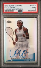 2021 Topps Chrome Tennis Autographs /50 #CACG Coco Gauff RC Auto PSA 9 MINT