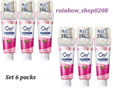 Set 6 packs Sunstar Ora2 me Stain Clear Toothpaste Peach Leaf Mint 130g Japan