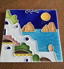 Capri Italy Hand Painted Ceramic Tile Faragli...