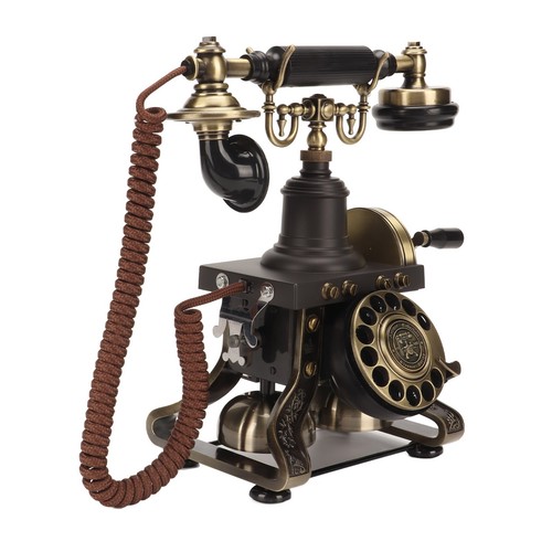 Antique Telephone Retro Vintage Dial Old Fashion Corded Landline Telep FY - Afbeelding 4 van 22