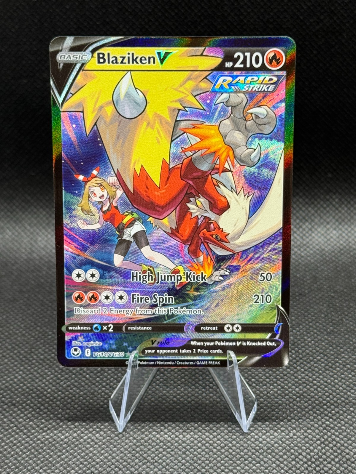 Blaziken V- Pokemon TCG Silver Tempest TG15/TG30 Ultra Rare