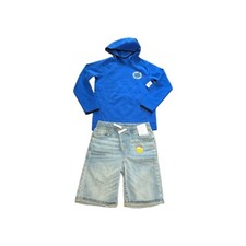 Cat  Jack Size Large 10 / 12 Boys Pull on Shorts Jeans  Hoodie Lot Denim New