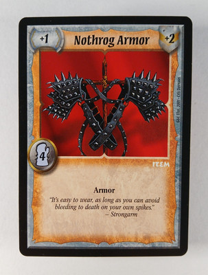 Nothrog Armor - NN, No # Promo, Warlord CCG card (2001 AEG) Saga of the Storm