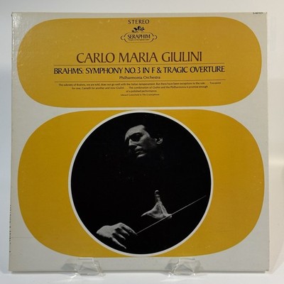 BRAHMS Symphony No 3 in F & Tragic Overture / Giulini / Seraphim S-60101 LP