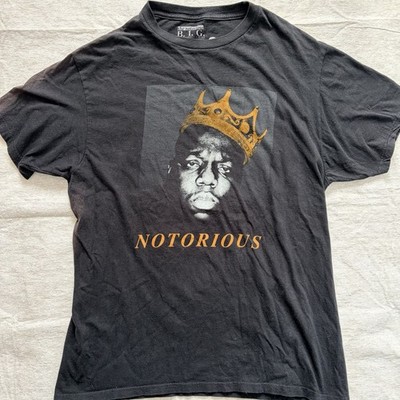 Notorious B.I.G. T-Shirt Men's L Black Hip-Hop Rap Graphic Biggie Crown 153103