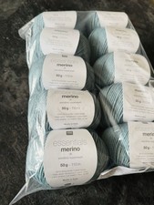 10x Rico Design Essentials Merino DK Yarn 50g Blue Superwash Wool 500g Pack