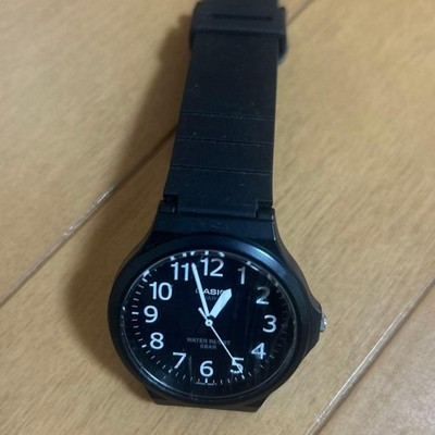 CASIO Analog Quartz Watch Black Lightweight 5ATM Arabic Dial Easy Read