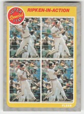 1985 Fleer #626 Ripken-in-Action BASEBALL Baltimore Orioles