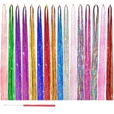 48 Inch Fairy Hair Kit: 8000 Heat-Resistant Colorful Strands for Stunning Styles