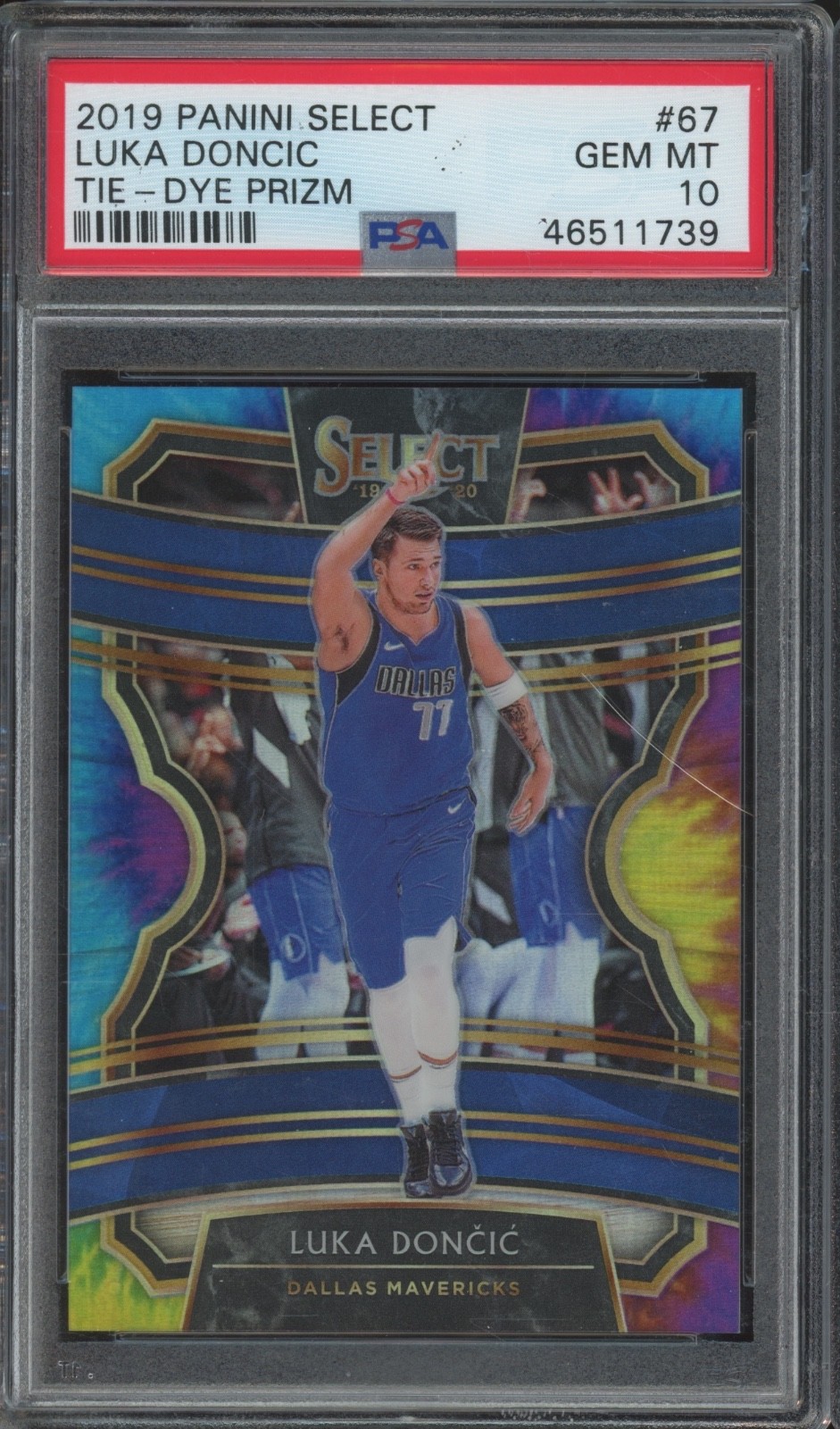 2019 Panini Select Tie-Dye Prizm #67 Luka Doncic /25 Gem Mint PSA 10