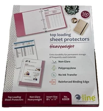 C-Line Sheet Protectors 100 Sheets Per Box Insert Size 8 & half x 11