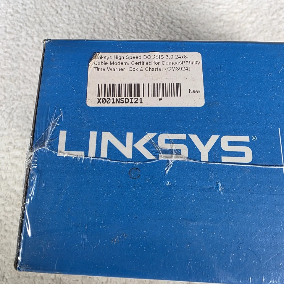 LINKSYS CM3024 High Speed DOCSIS 3.0 24x8 Cable Modem With Power Cable - Image 2 of 4