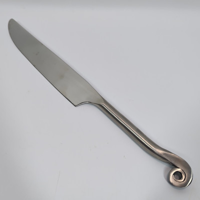 Pier 1 LILY Stainless Large Roast Carving Knife PII8 Coiled Tip India Flatware