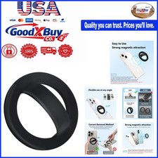Magnetic Silicone Ring Grip Phone Holder for MagSafe Cases Black - Rotating, ...