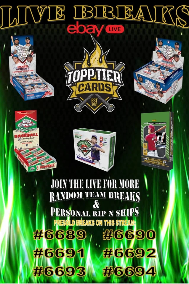 TUESDAY BREAKS W/NICK-2026 TOPPS S2, 2025 TOPPS CHROME PLATINUM, & MORE