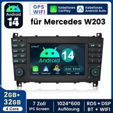 Für Mercedes Benz C Klasse W203 CLK W209 Carplay Autoradio Android 14 GPS Navi Für Mercedes Benz C Klasse W203 CLK W209 Carplay Autoradio Android 14 GPS Navi