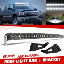 50inch Curved LED Light Bar + Roof Windshield Mount Bracket For 07-14 Chevy GMC