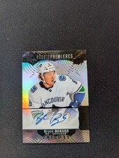 2017-18 Trilogy Hockey Brock Boeser Rookie RC Black Auto Autograph /23