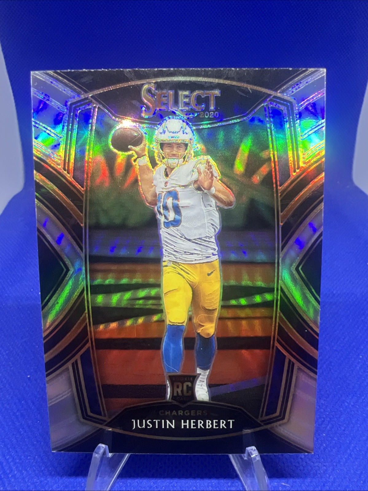 2020 Panini Select - Club Level Justin Herbert #244 Silver Prizm (RC)