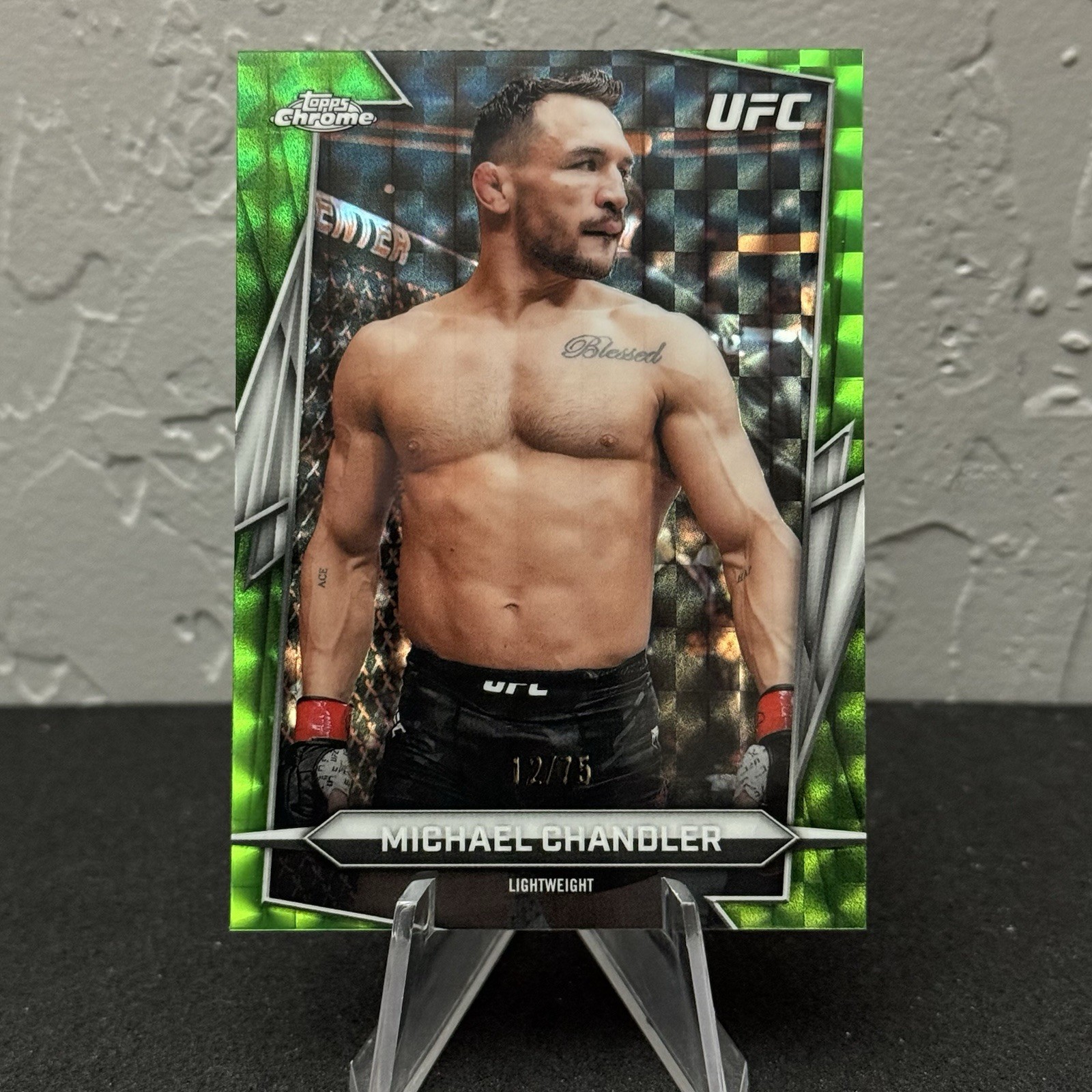 2026 Topps Chrome UFC Michael Chandler #159 Geometric Green Refractor /75