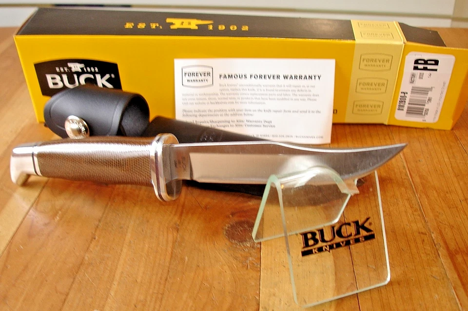 НОВЫЙ В КОРОБКЕ FBBUCK НОЖ 102 WOODSMAN GRN MICARTA РУЧКА BOS 154 СМ ЛЕЗВИЕ КОЖАНЫЕ НОЖНЫ - Изображение 2 из 4